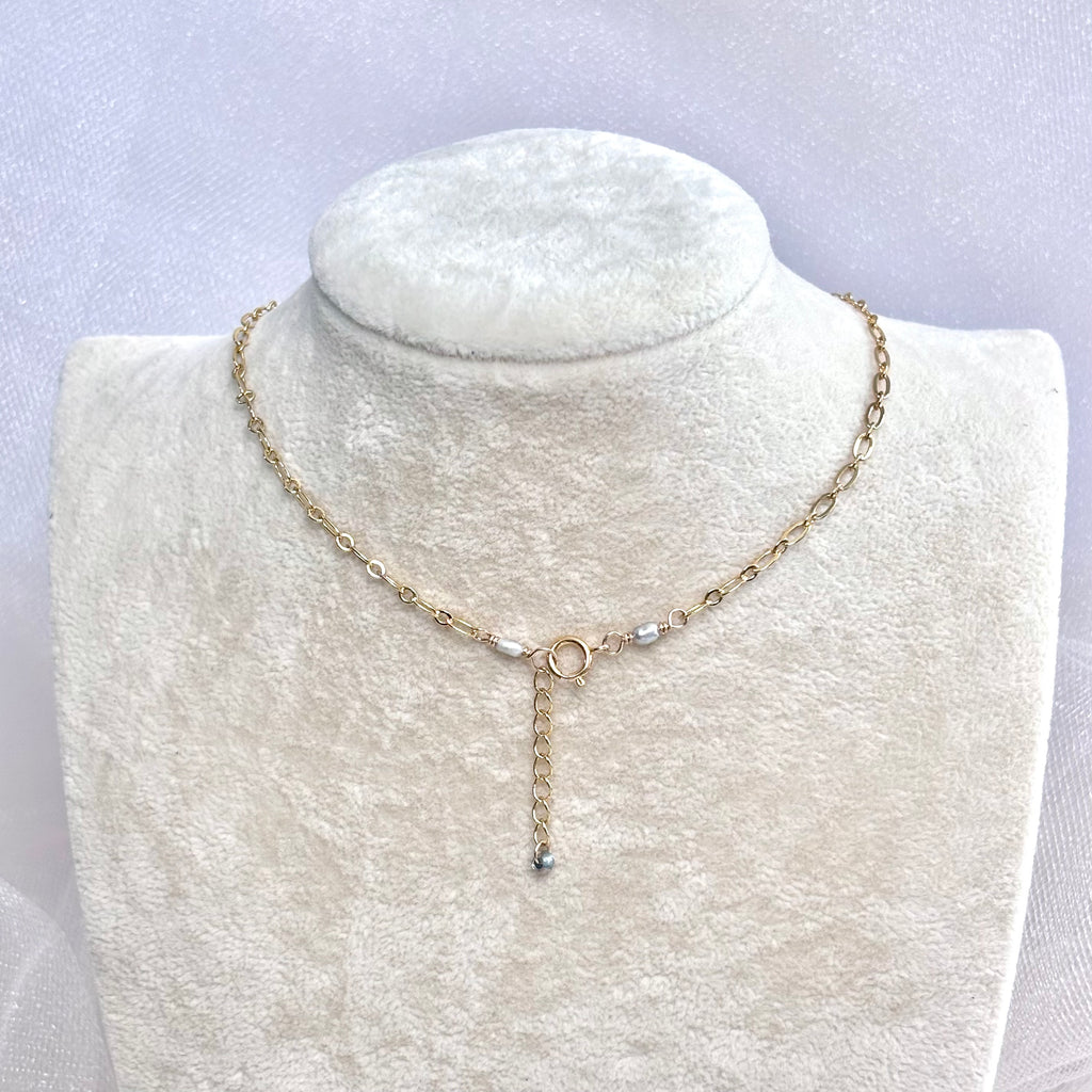 Hawaiian sunrise shell Necklace w/ Chaldean cone shell and Tahitian pearl