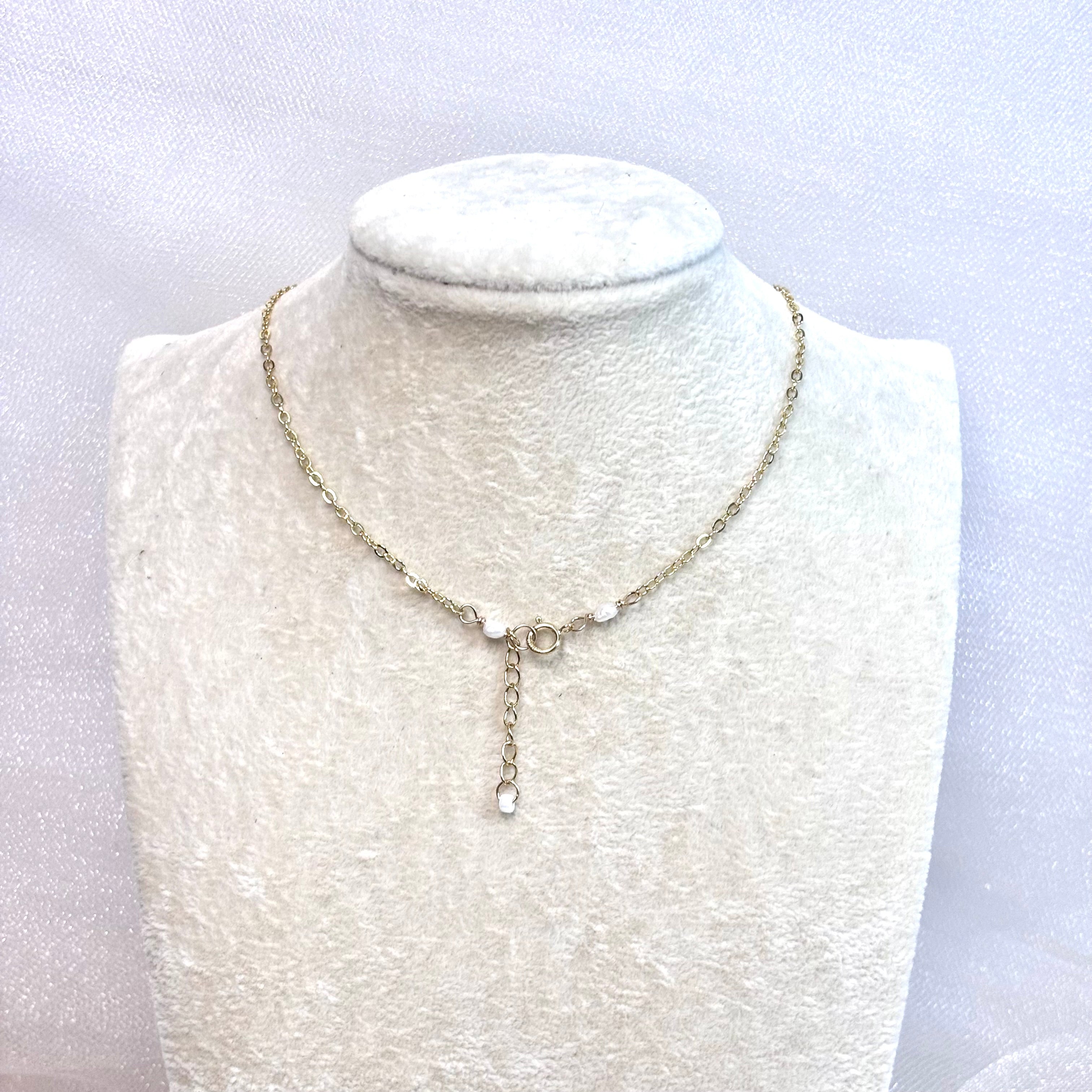 Hawaiian sunrise shell Lariat Necklace w/ white pearls