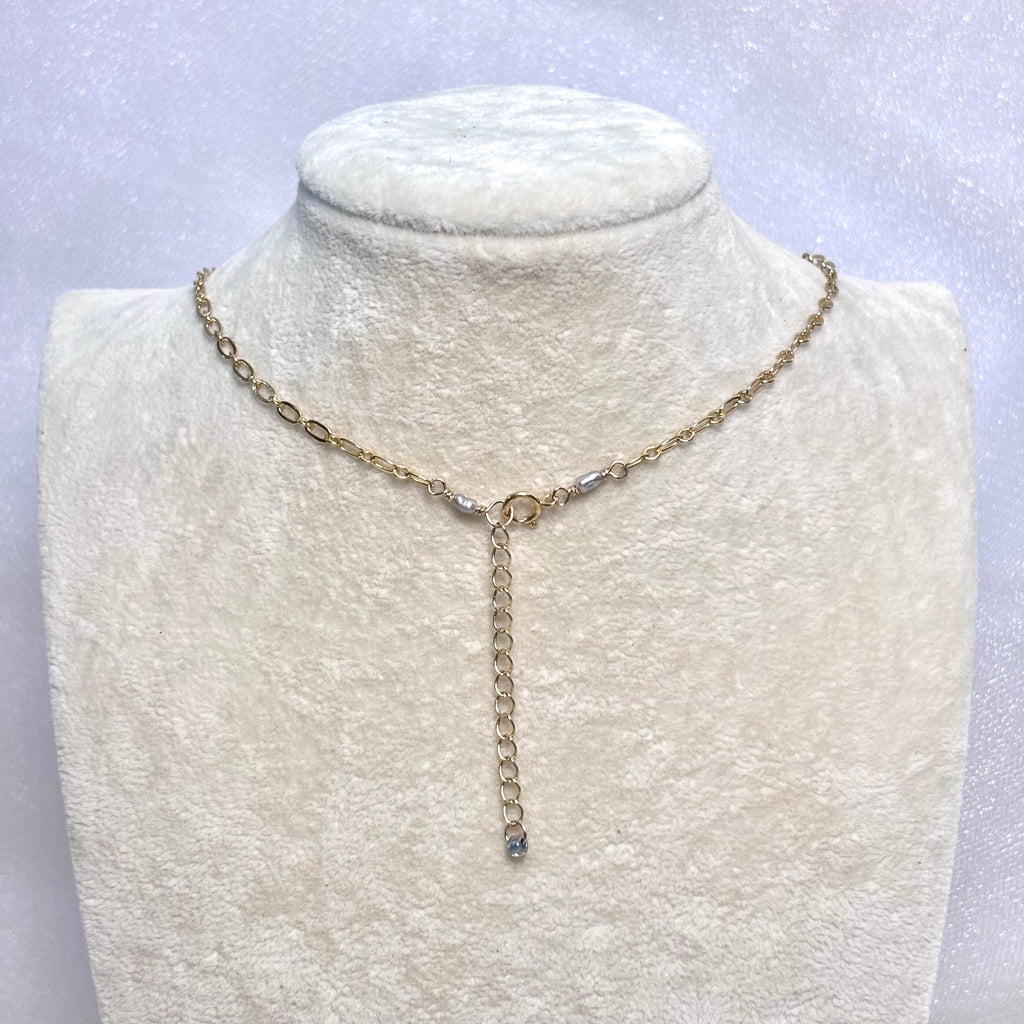 True pair Hawaiian sunrise shell Necklace w/ double Tahitian pearl