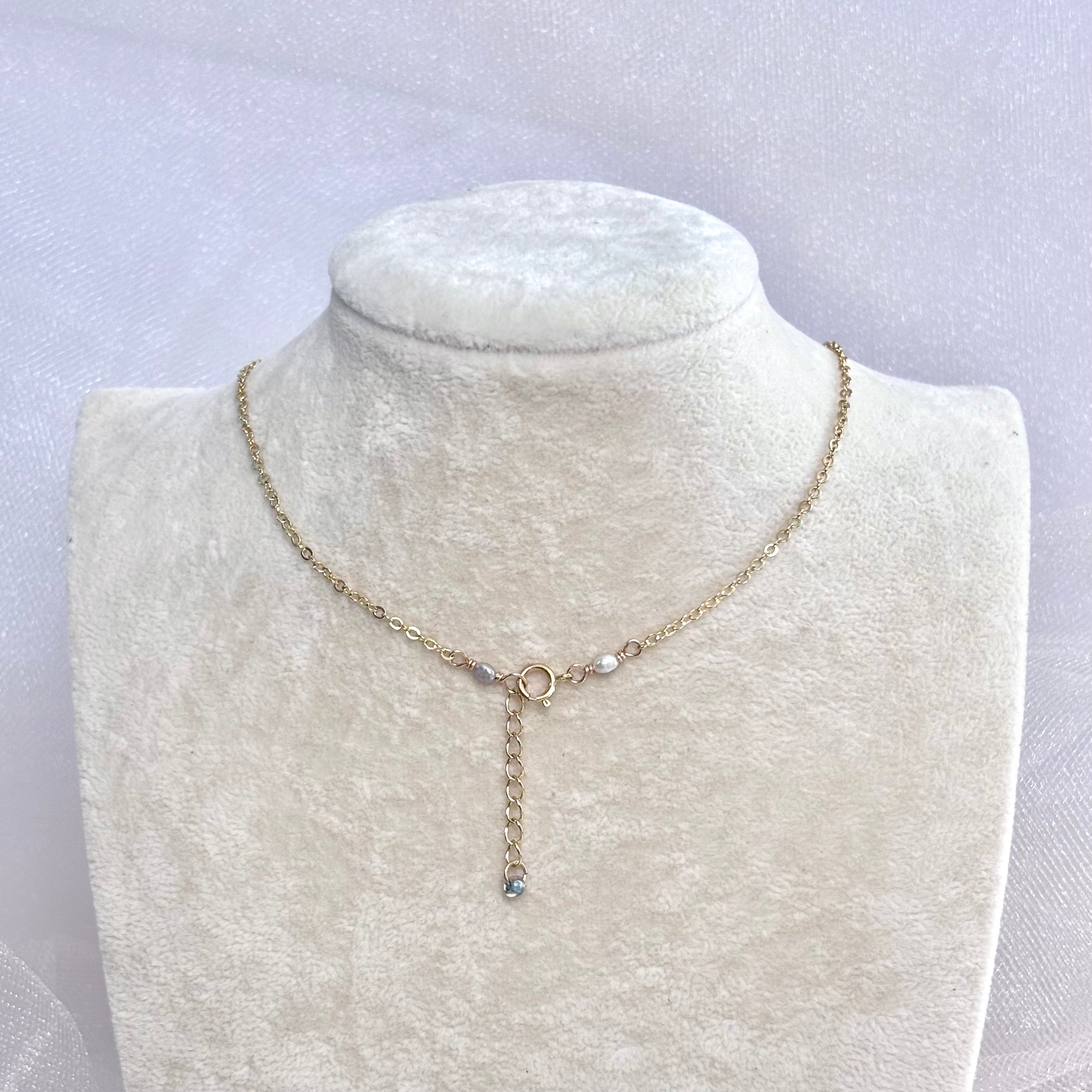Chaldean cone shell Necklace w/ Keshi pearls