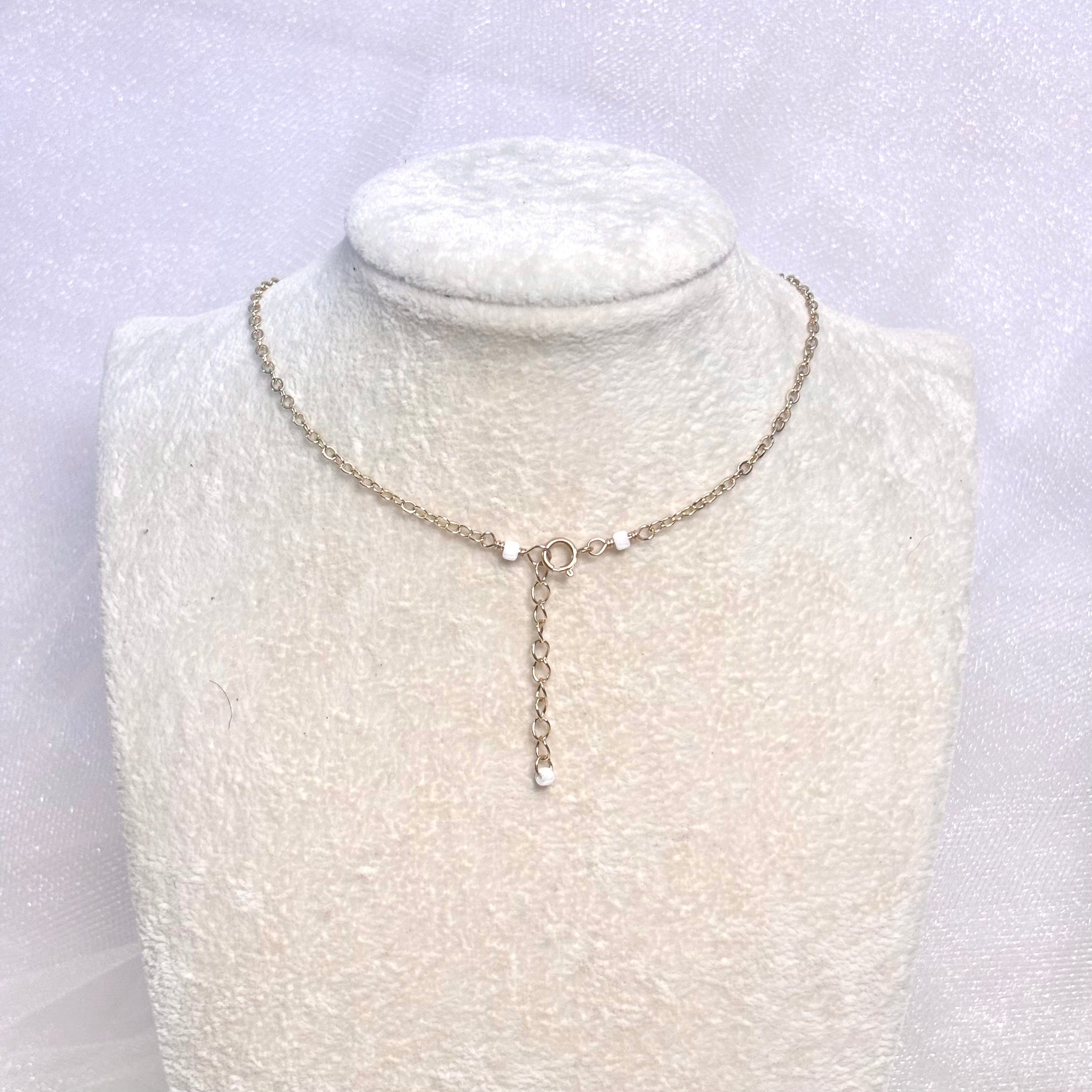 Hawaiian sunrise shell Necklace w/ white pearls