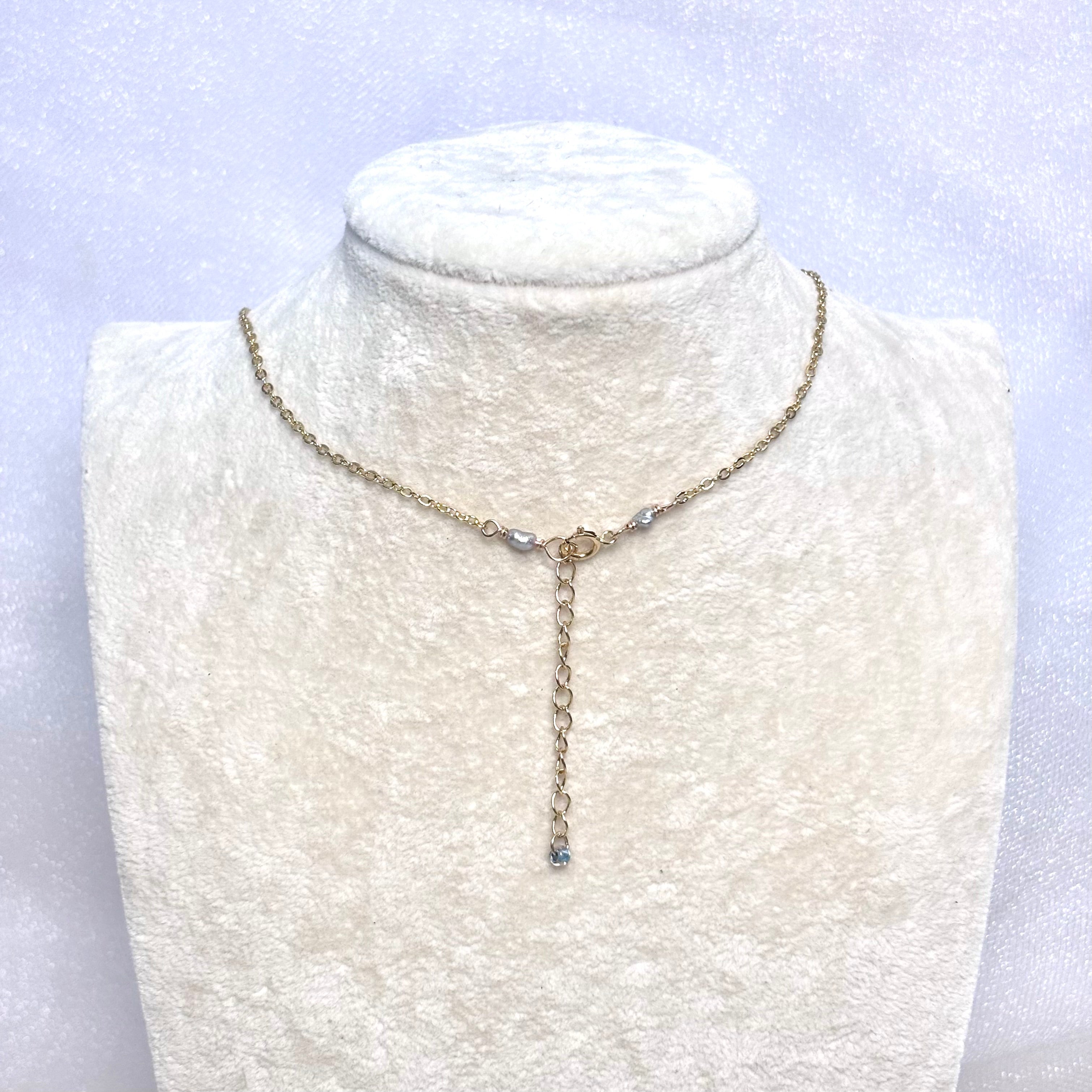Hawaiian sunrise (moonrise) shell Necklace w/ Tahitian pearl