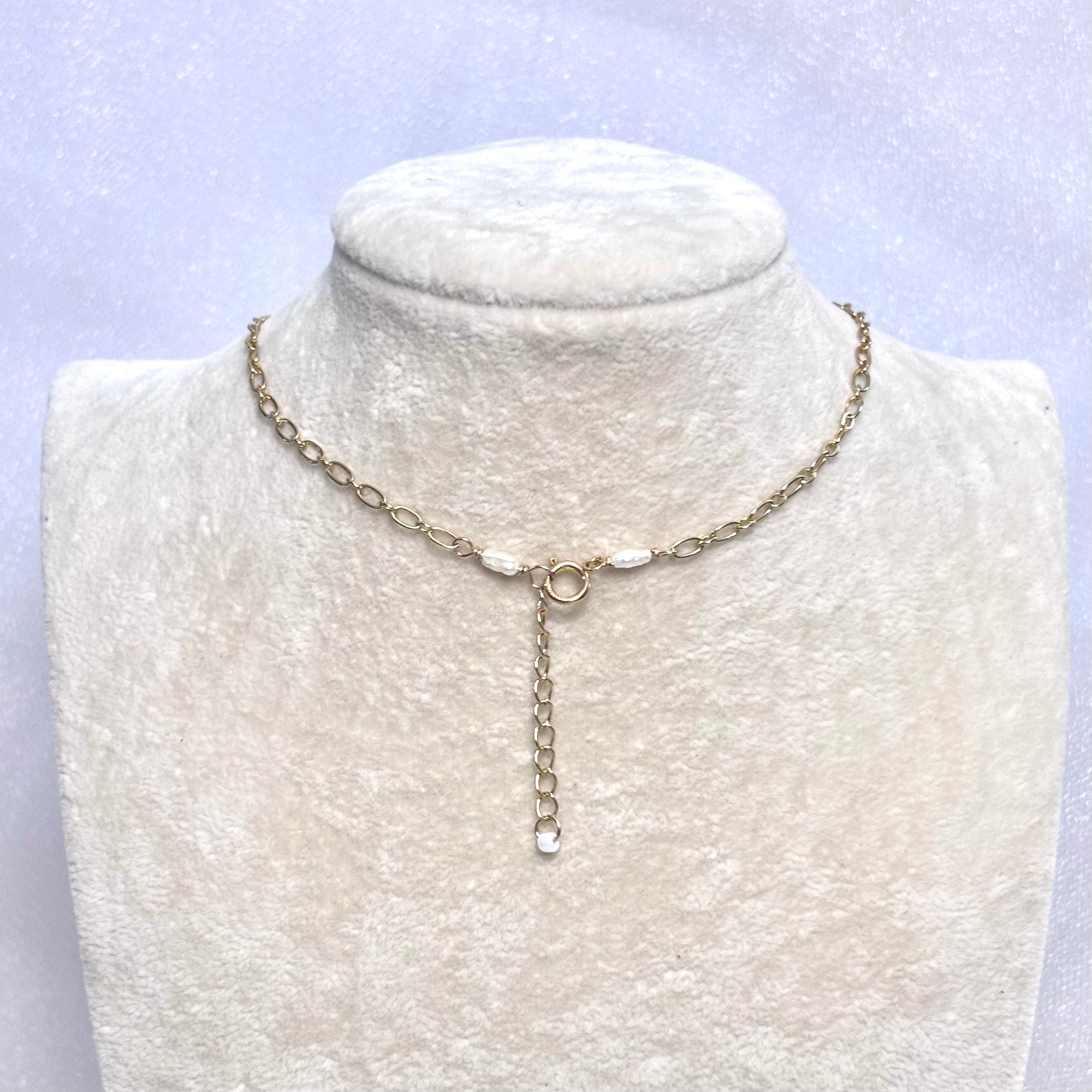 Hawaiian sunrise shell double Necklace w/ white pearls