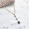 Tahitian pearl Necklace w/ gray pearls