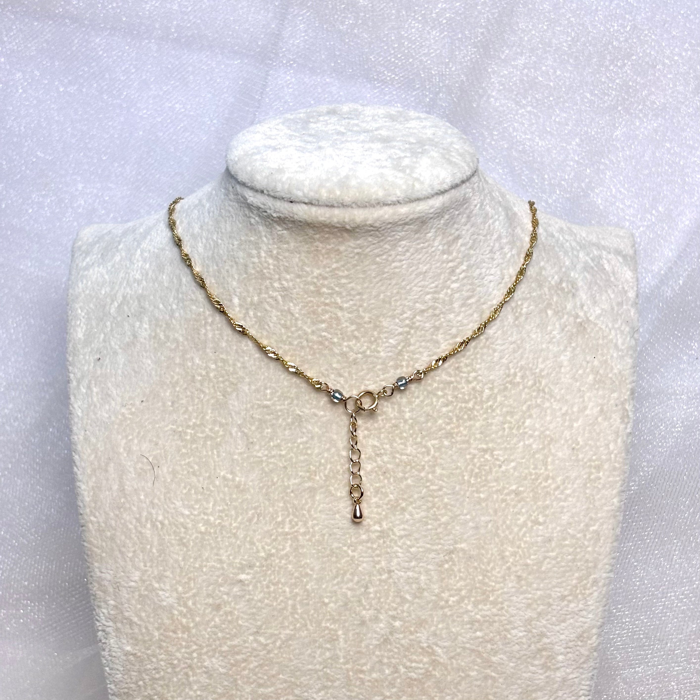 Hawaiian sunrise (moonrise) shell Necklace w/ Tahitian pearl