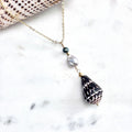 Chaldean cone shell Necklace w/ Keshi pearls