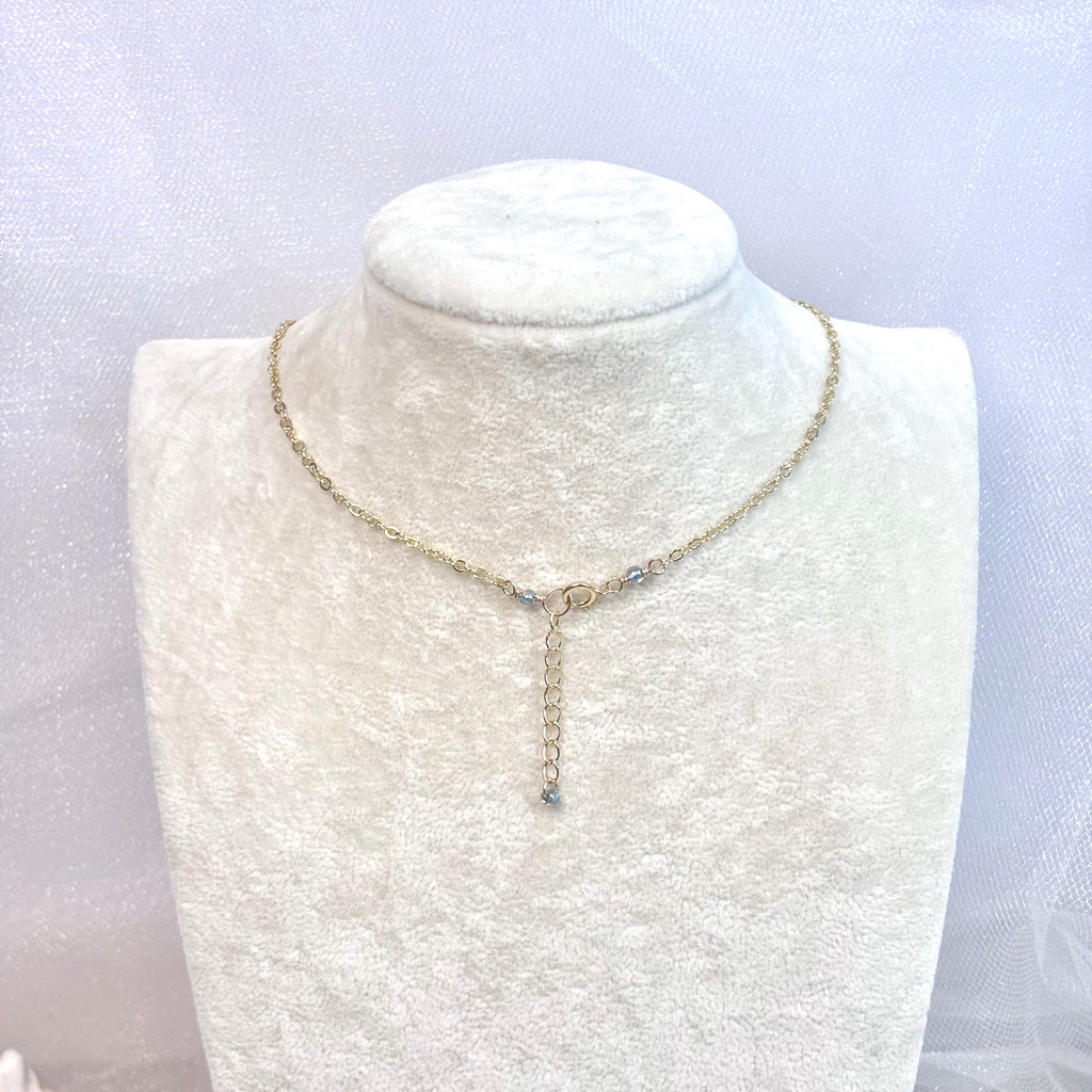 Hebrew cone shell Lariat Necklace w/ dark pearls