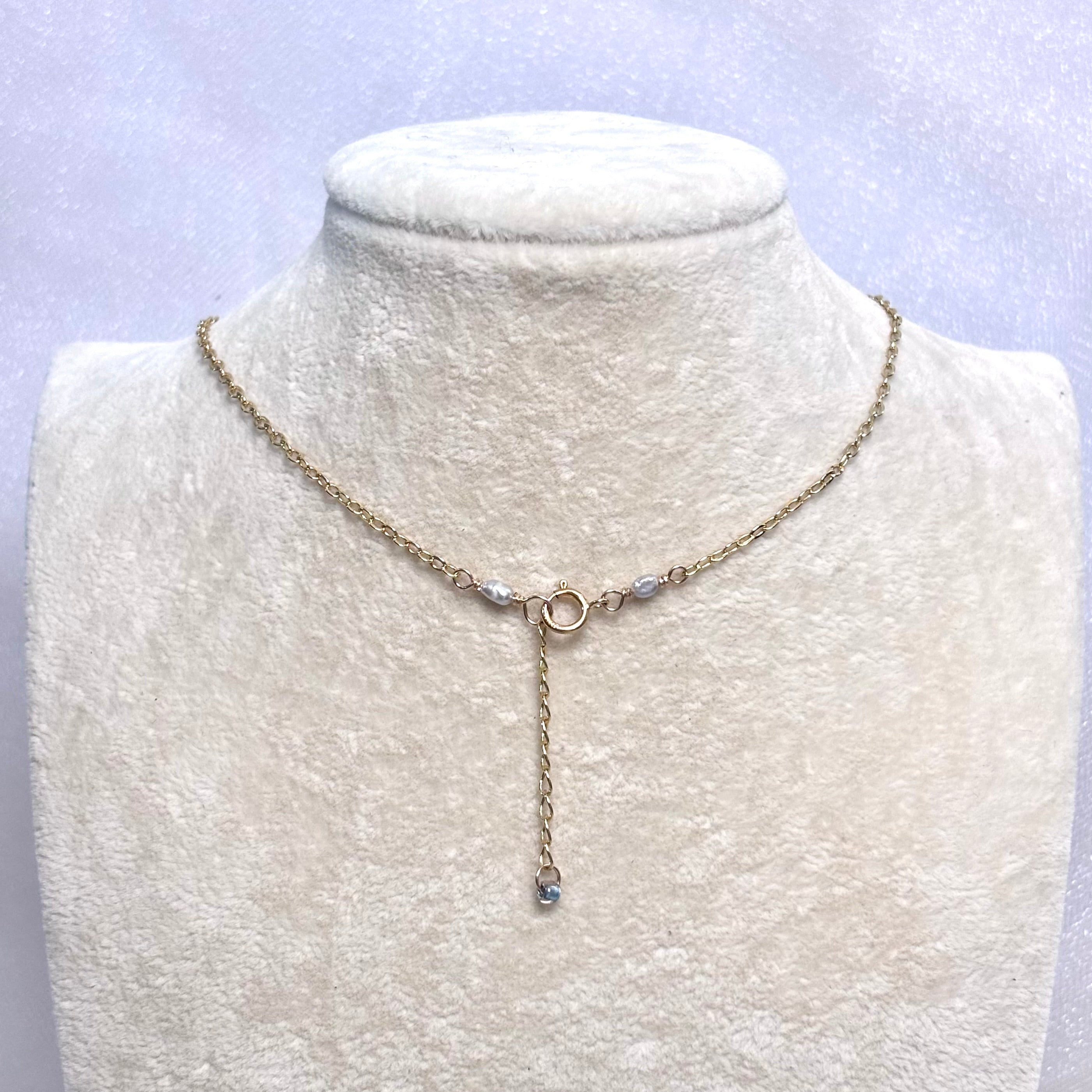 Hawaiian sunrise (moonrise) shell Necklace w/ Tahitian pearl